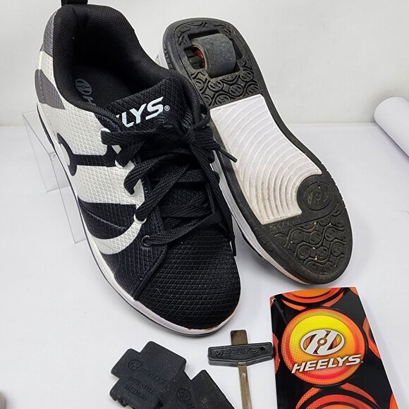 Heelys Repel Black Charcoal White Shoes With Wheels Mens Size 7 all accessories - Picture 1 of 11